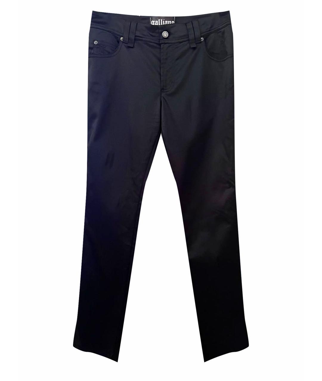 JOHN GALLIANO Черные прямые брюки, фото 1