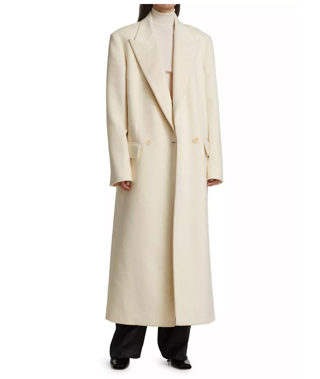 THE ROW Белое шерстяное пальто, фото 3