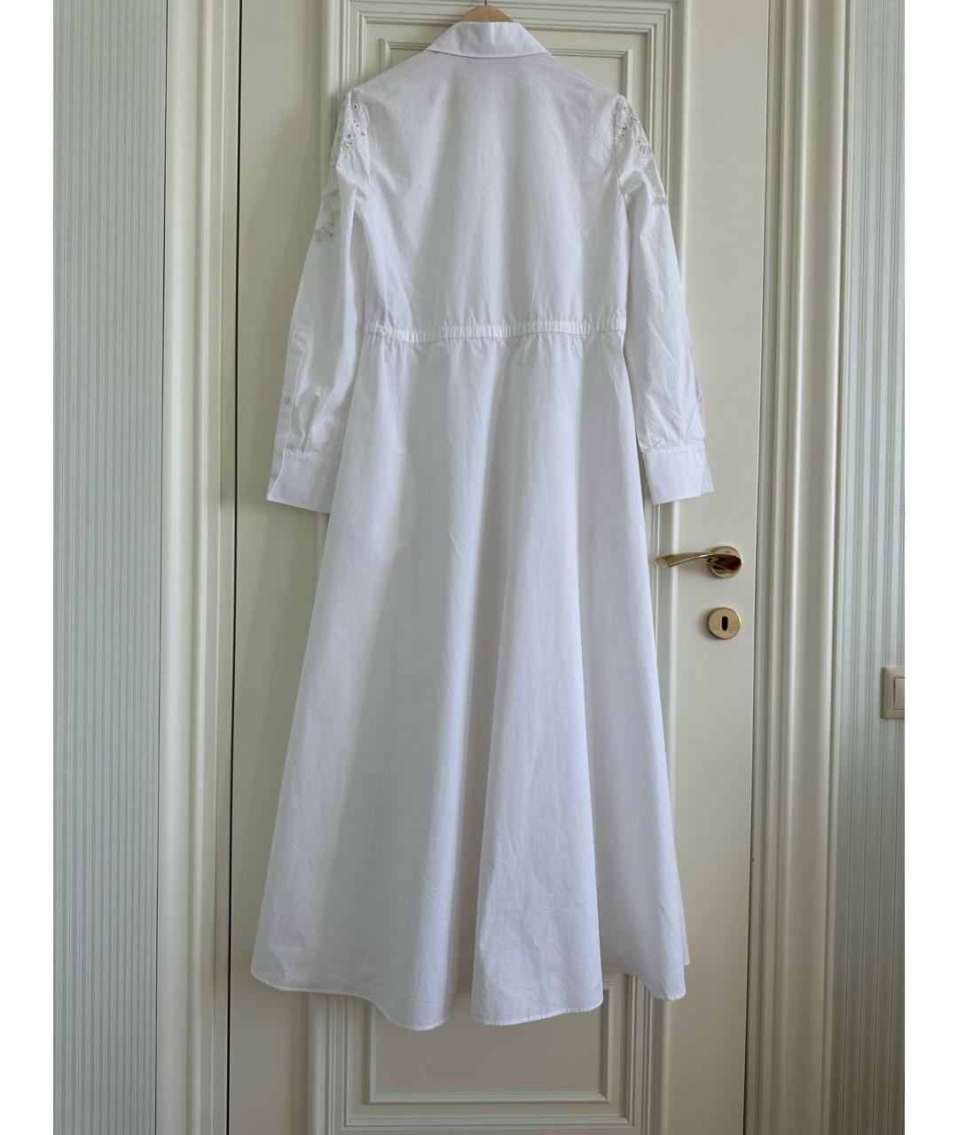 VALENTINO Белое хлопковое повседневное платье, фото 3