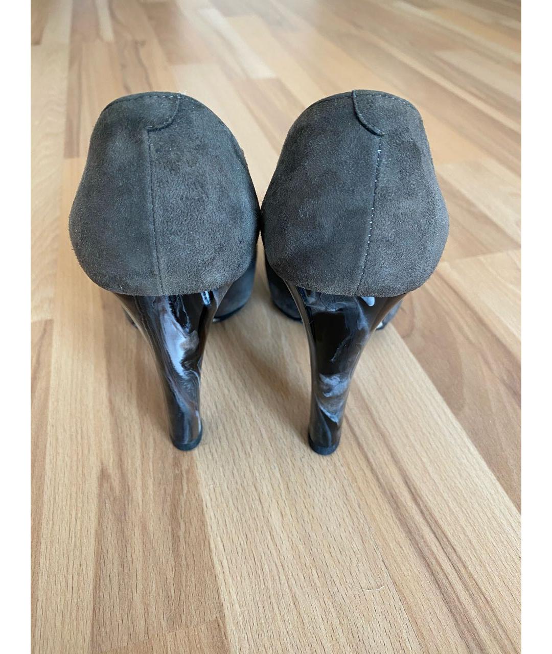 RENE CAOVILLA Серые замшевые туфли, фото 5
