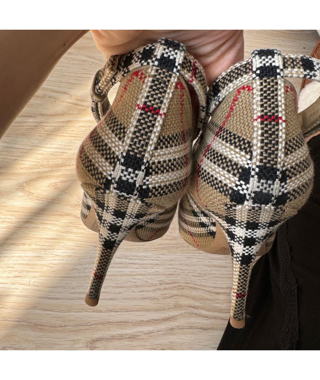 BURBERRY Мульти текстильные туфли, фото 4