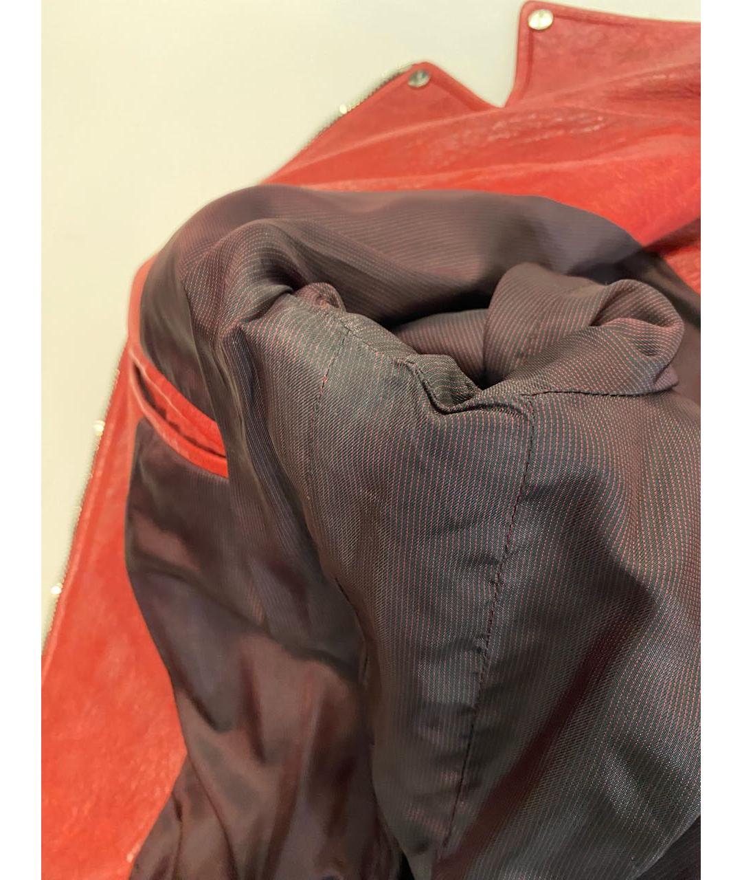 BALMAIN Красная кожаная куртка, фото 6