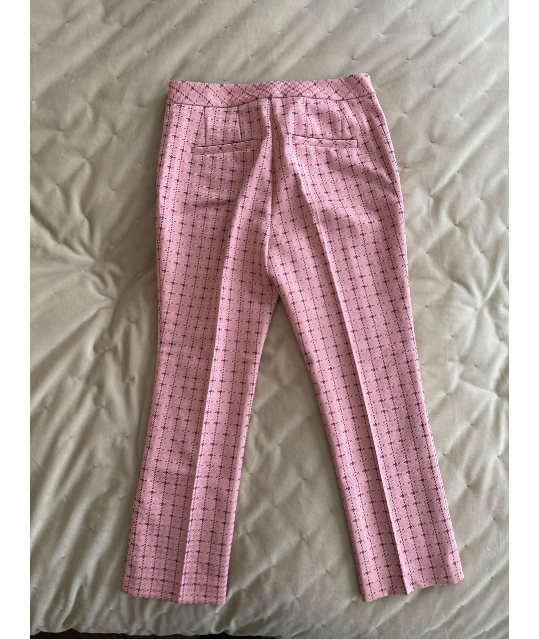 MARC CAIN Розовые полиэстеровые брюки узкие, фото 2