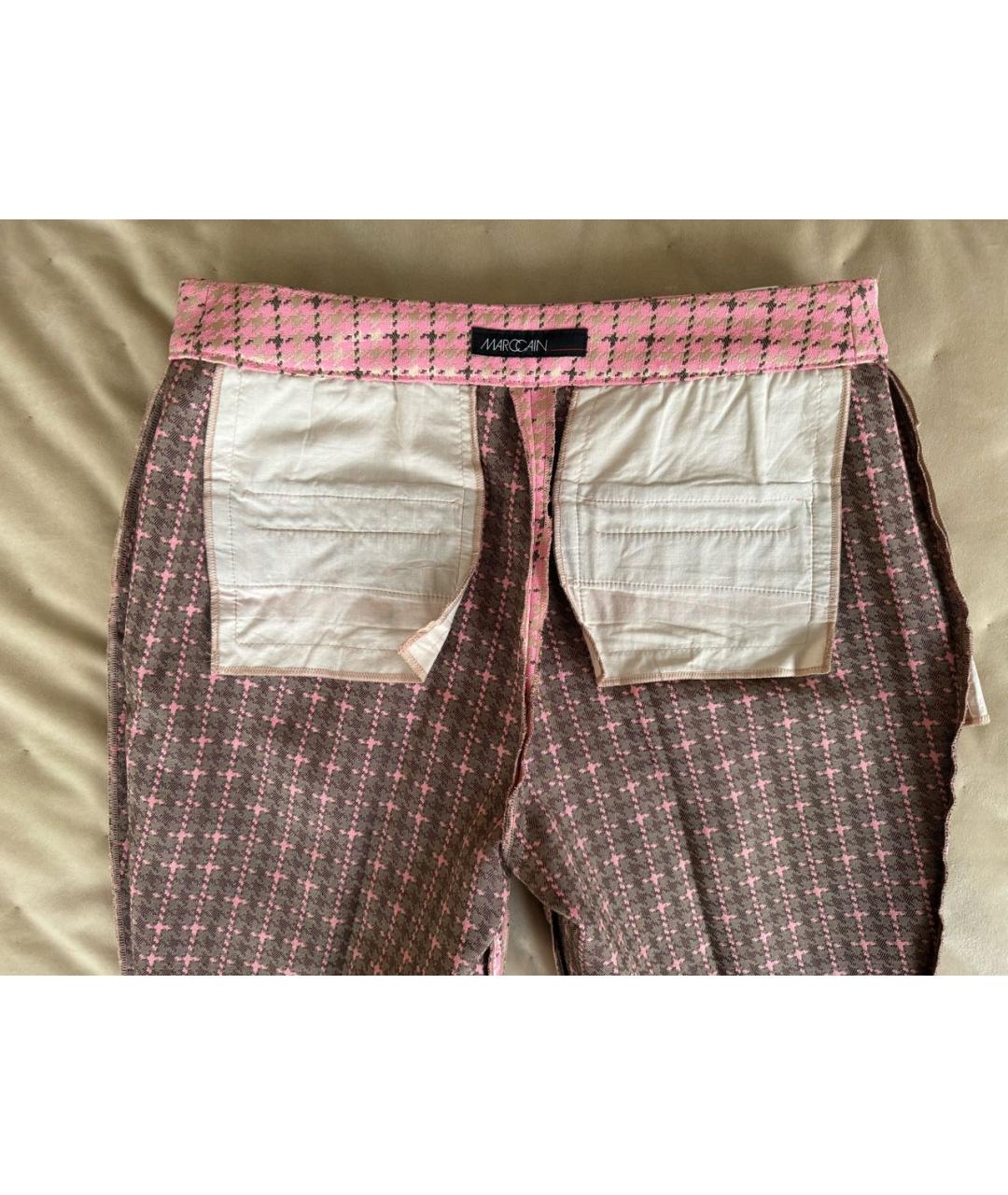 MARC CAIN Розовые полиэстеровые брюки узкие, фото 3