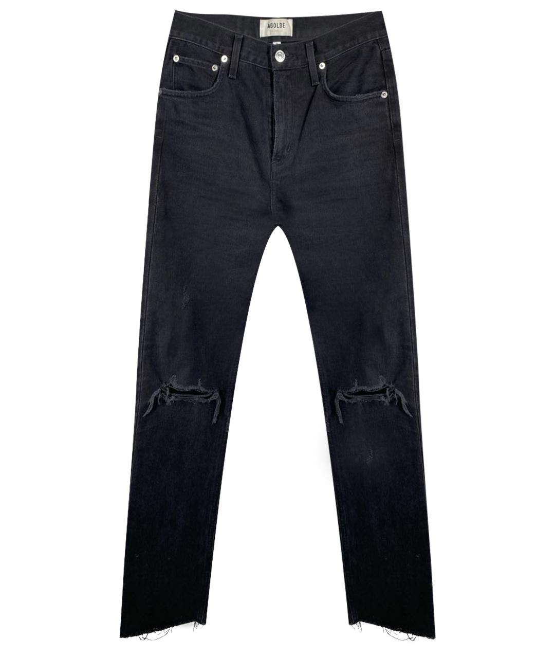 AGOLDE Черные хлопковые прямые джинсы, фото 1