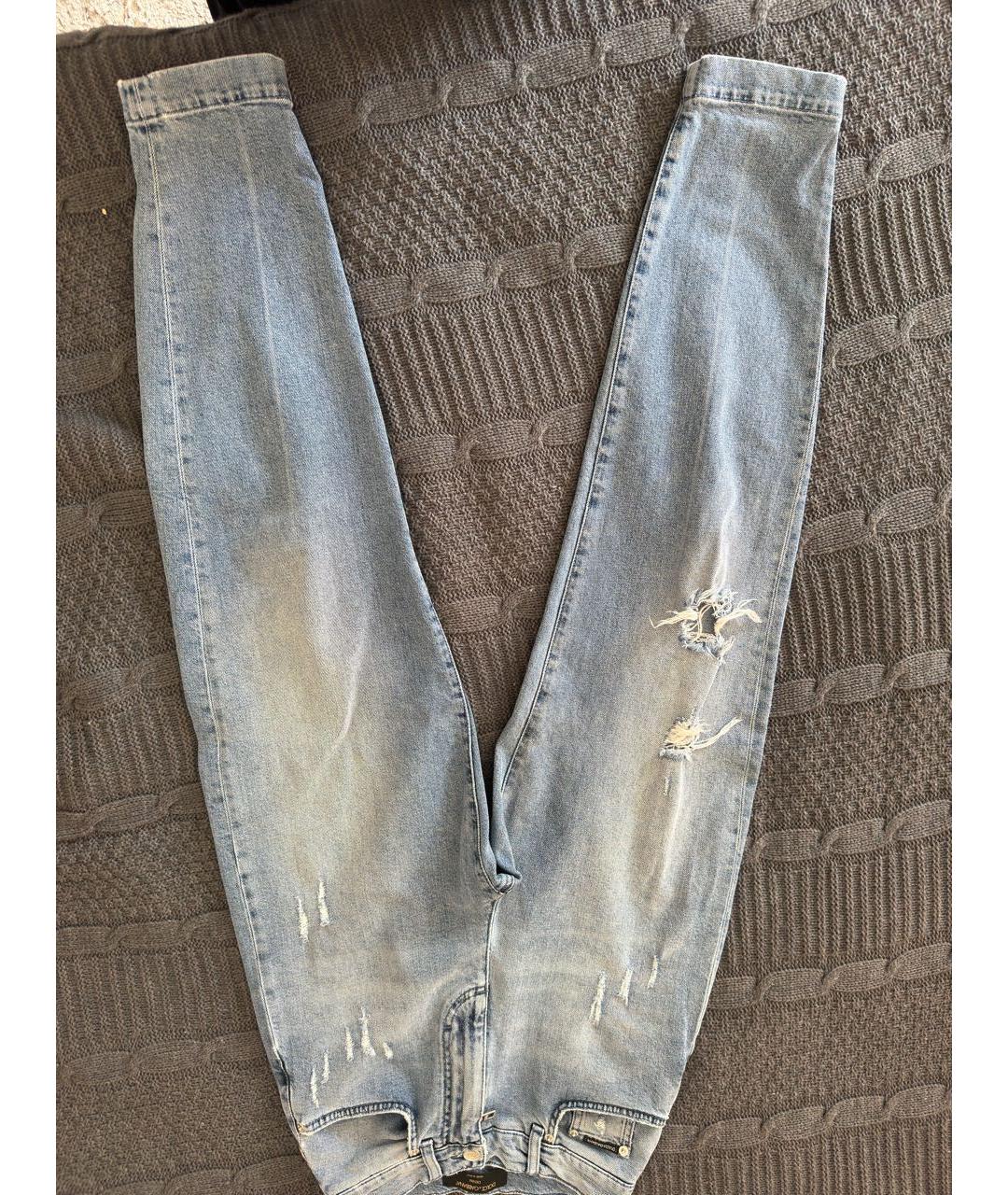 DOLCE&GABBANA Бирюзовые прямые джинсы, фото 5