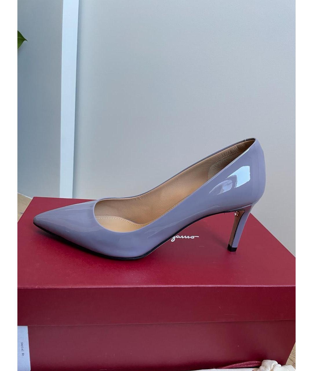 SALVATORE FERRAGAMO Фиолетовые туфли из лакированной кожи, фото 8
