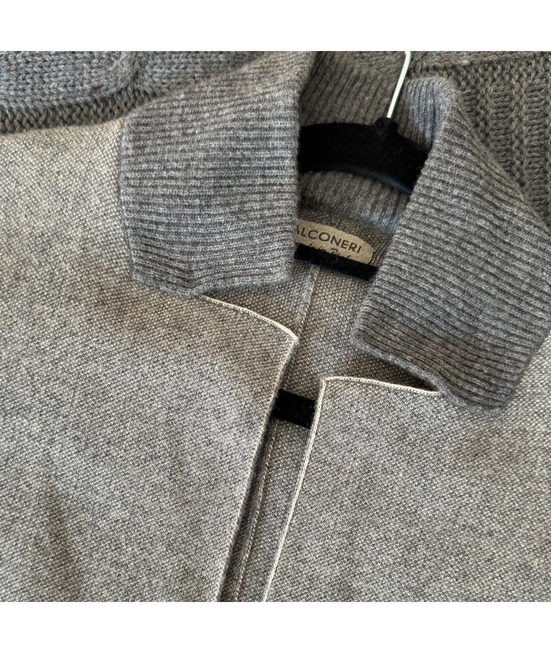 FALCONERI Серый кашемировый жакет/пиджак, фото 3