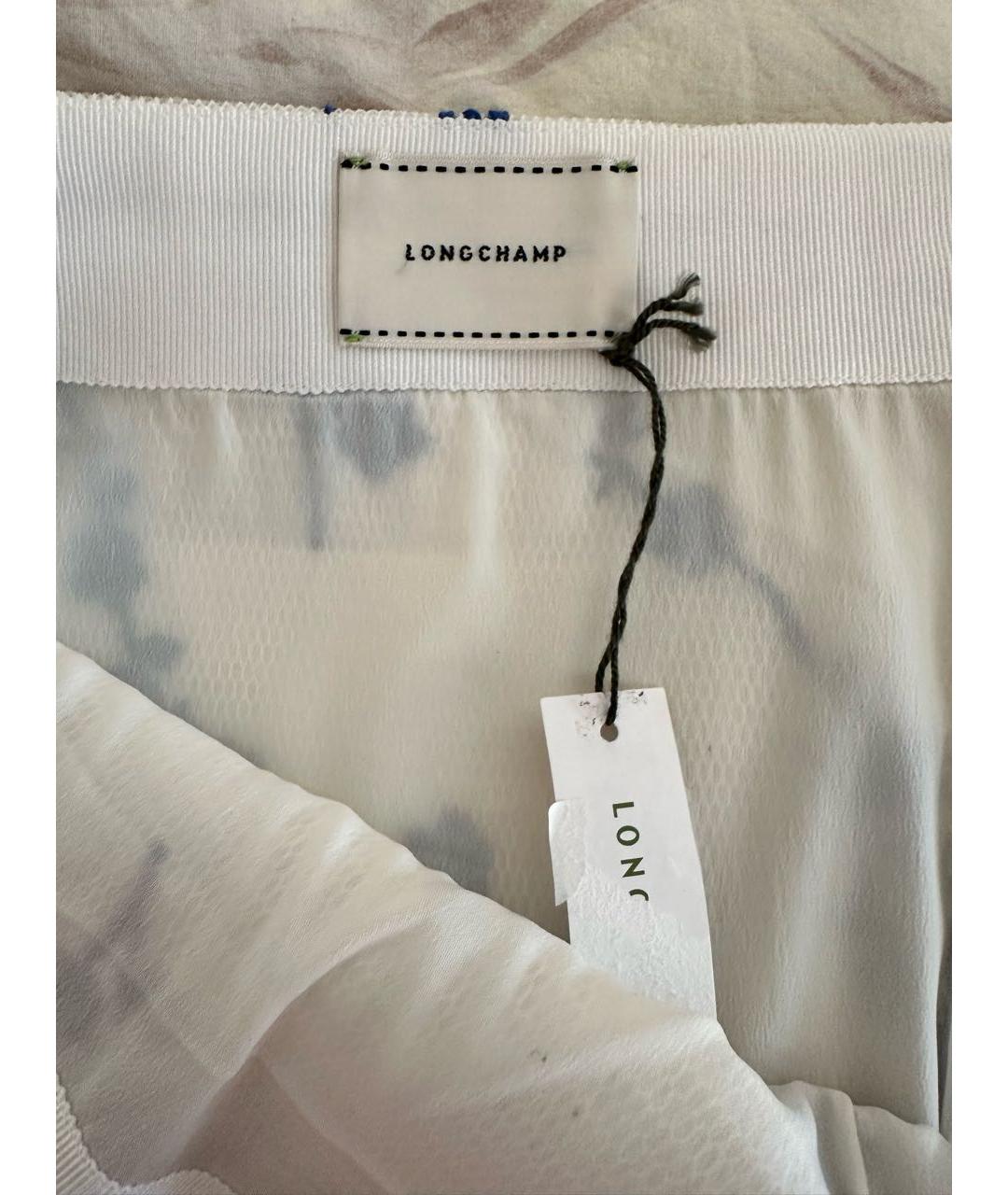 LONGCHAMP Белая полиэстеровая юбка мини, фото 3