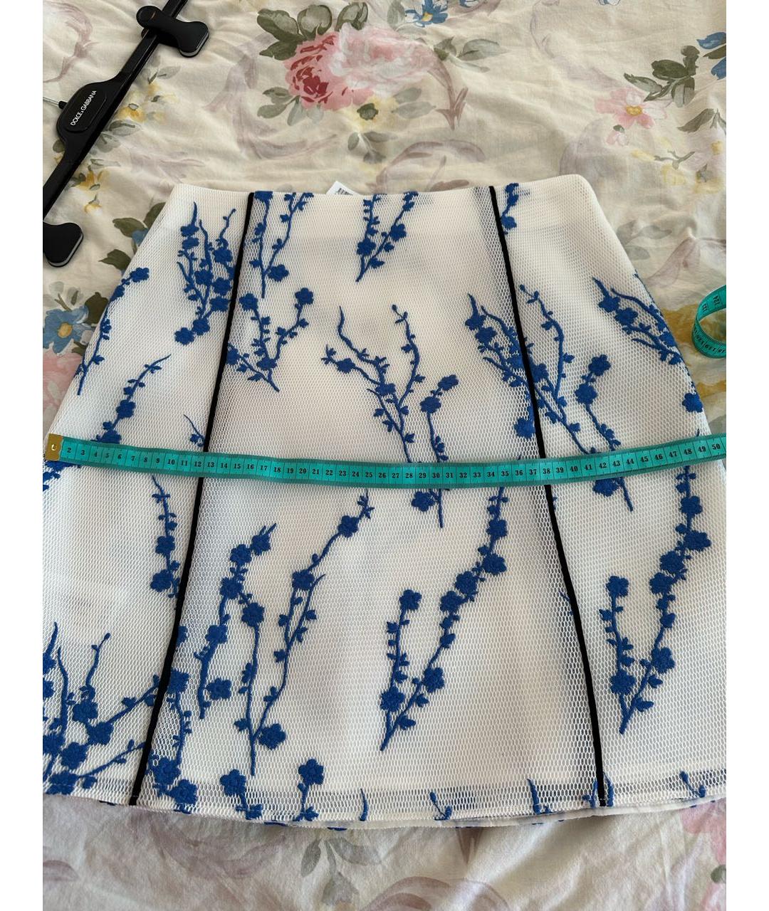 LONGCHAMP Белая полиэстеровая юбка мини, фото 6