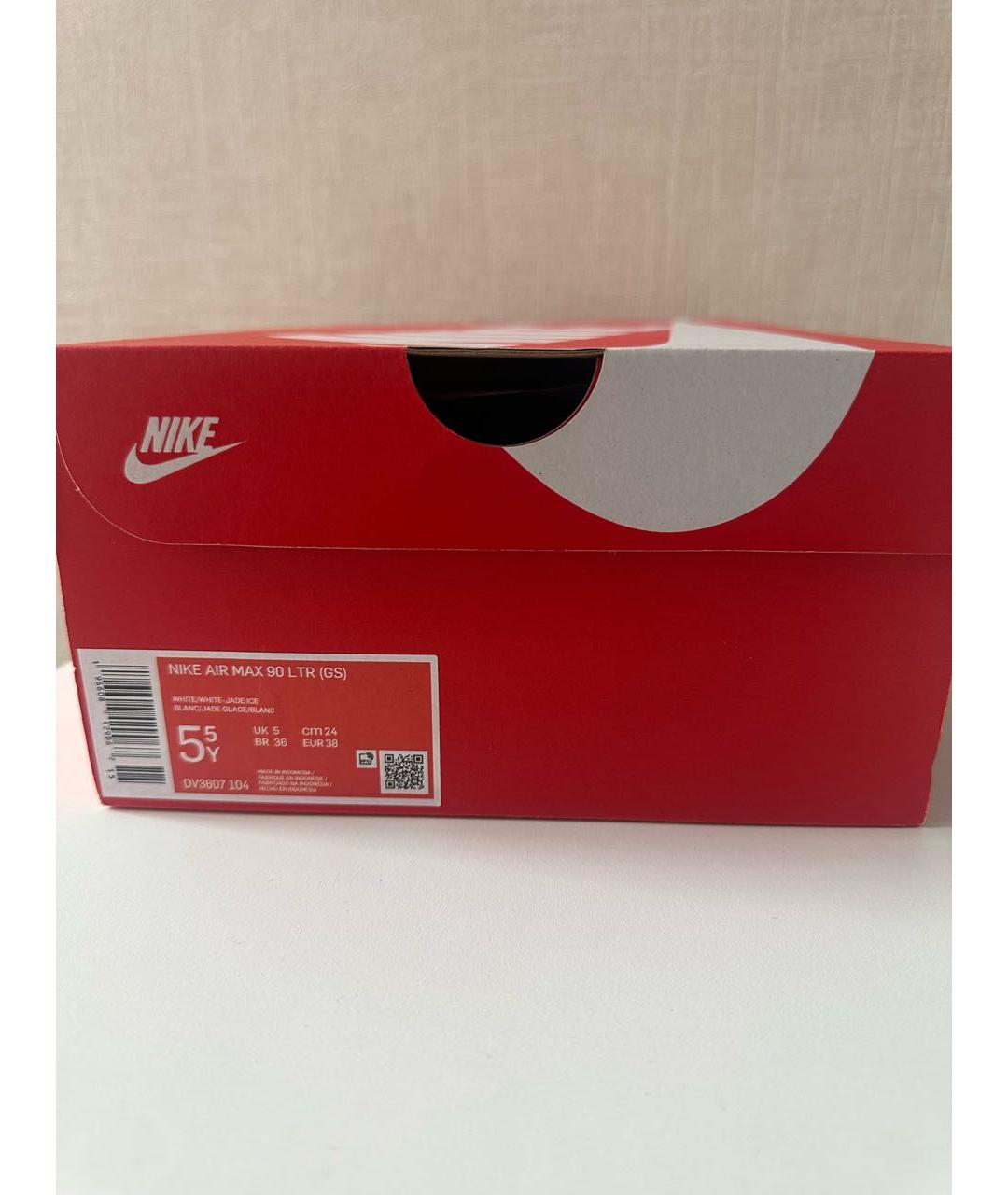 NIKE Белые кожаные кроссовки, фото 6