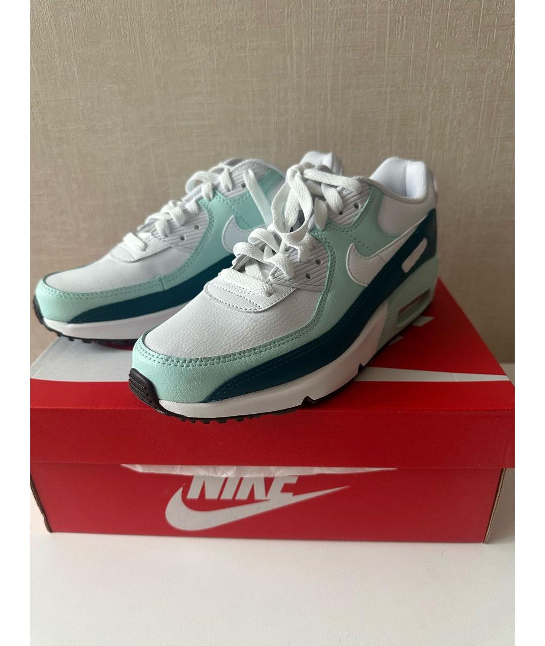 NIKE Белые кожаные кроссовки, фото 5