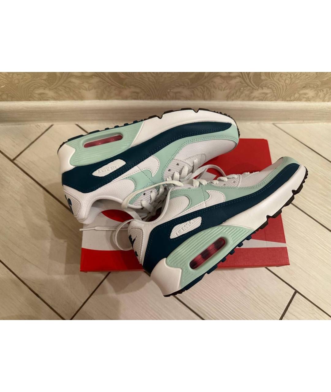 NIKE Белые кожаные кроссовки, фото 8