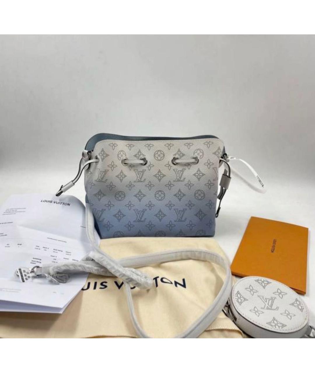 LOUIS VUITTON PRE-OWNED Голубая кожаная сумка через плечо, фото 2