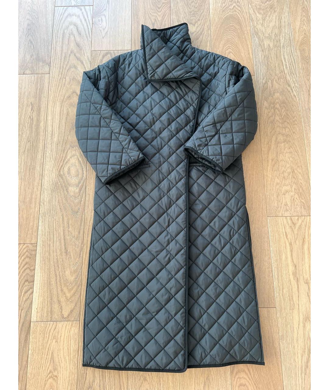 TOTEME Черное полиэстеровое пальто, фото 5