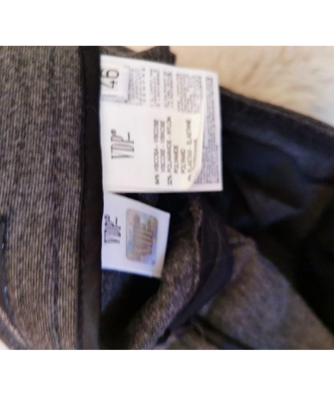 VDP Серые вискозные брюки узкие, фото 3