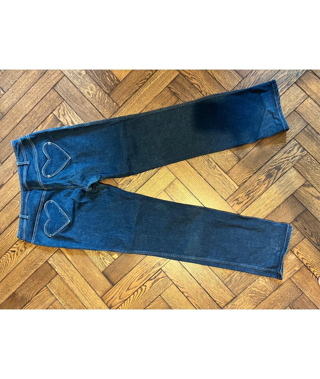 CHRISTIAN DIOR PRE-OWNED Синие хлопковые прямые джинсы, фото 2