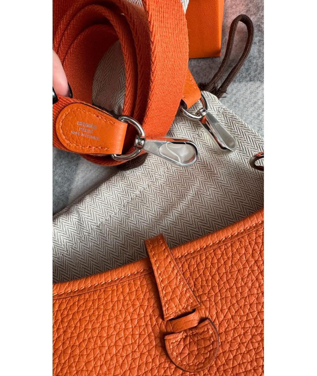 HERMES PRE-OWNED Оранжевая кожаная сумка через плечо, фото 6