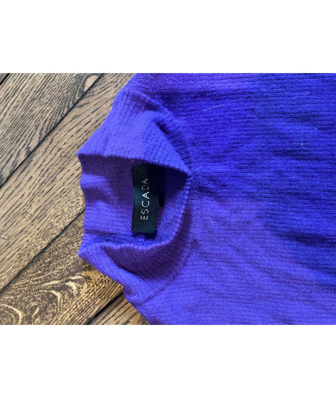 ESCADA Фиолетовый кашемировый джемпер / свитер, фото 3