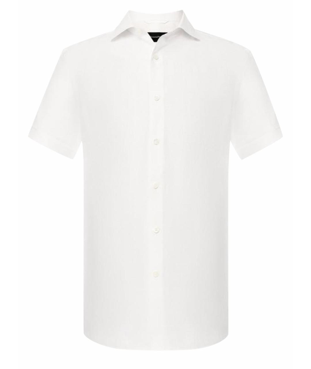 ZZEGNA Белая льняная классическая рубашка, фото 1