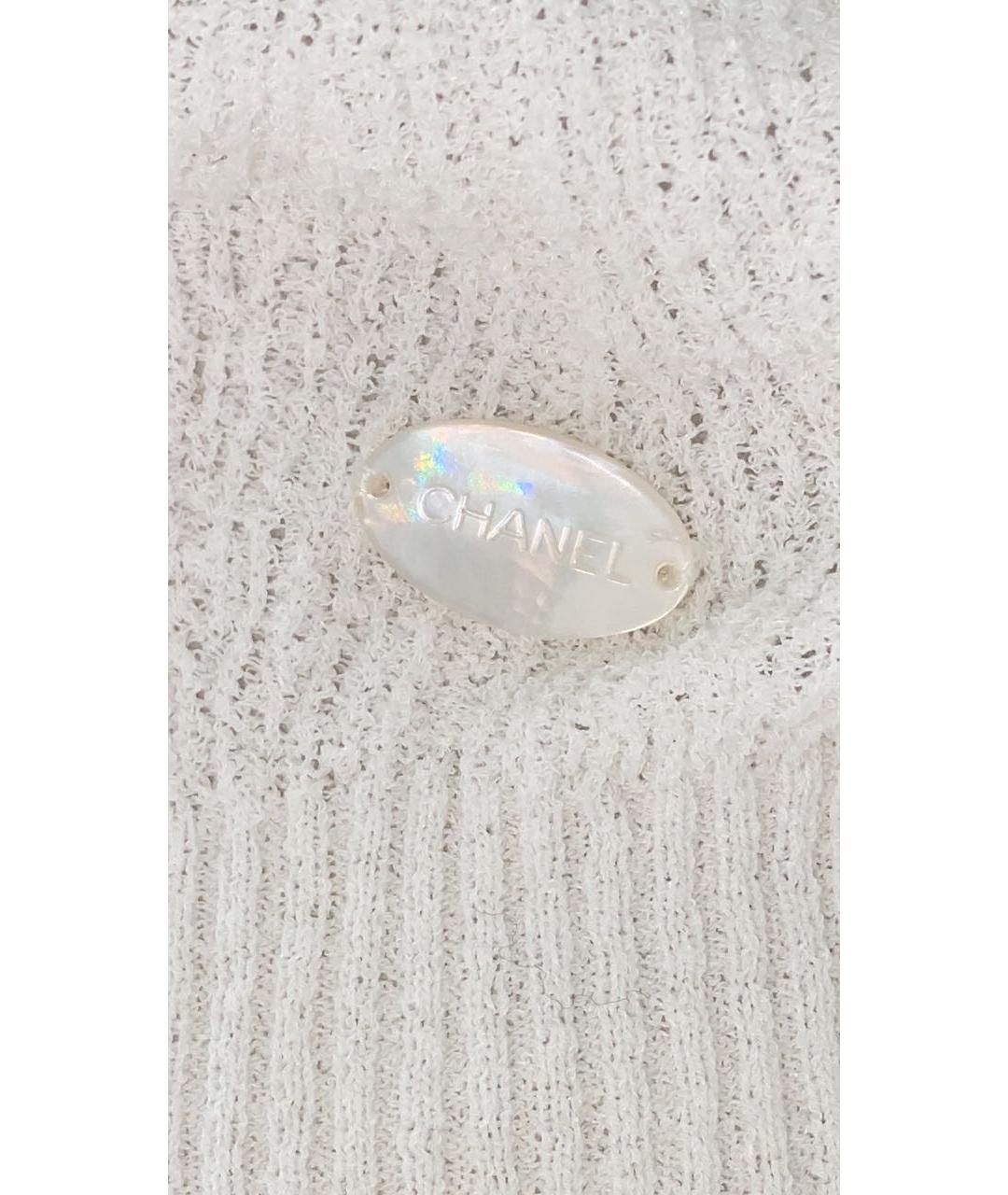 CHANEL PRE-OWNED Белый хлопковый джемпер / свитер, фото 4