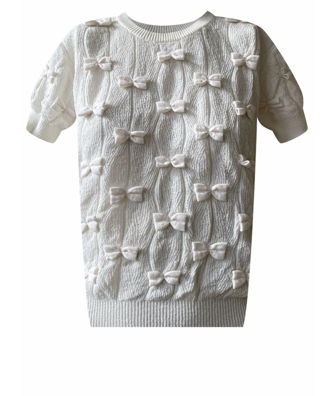CHANEL PRE-OWNED Белый хлопковый джемпер / свитер, фото 1