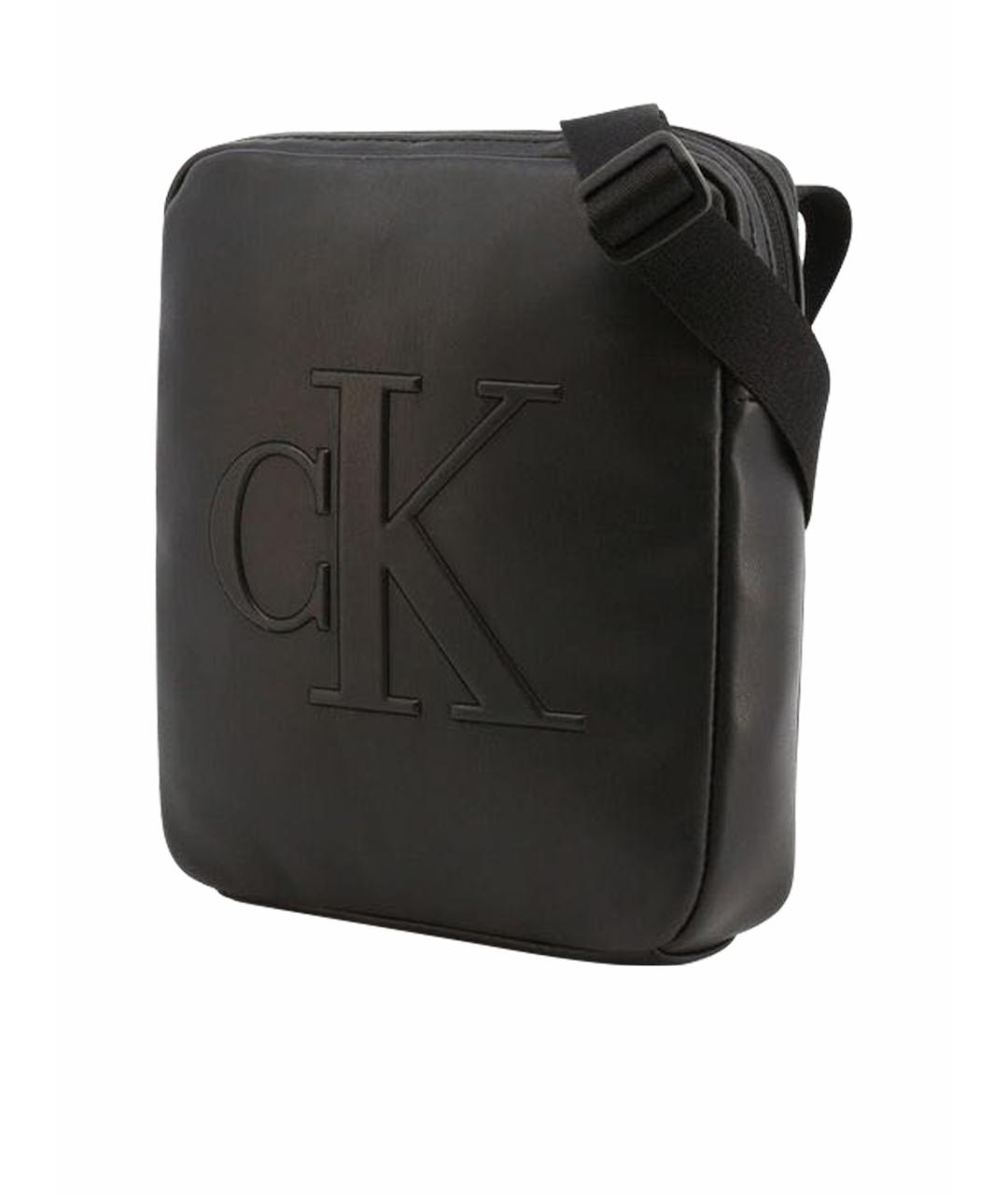 CALVIN KLEIN Черная сумка на плечо из искусственной кожи, фото 1
