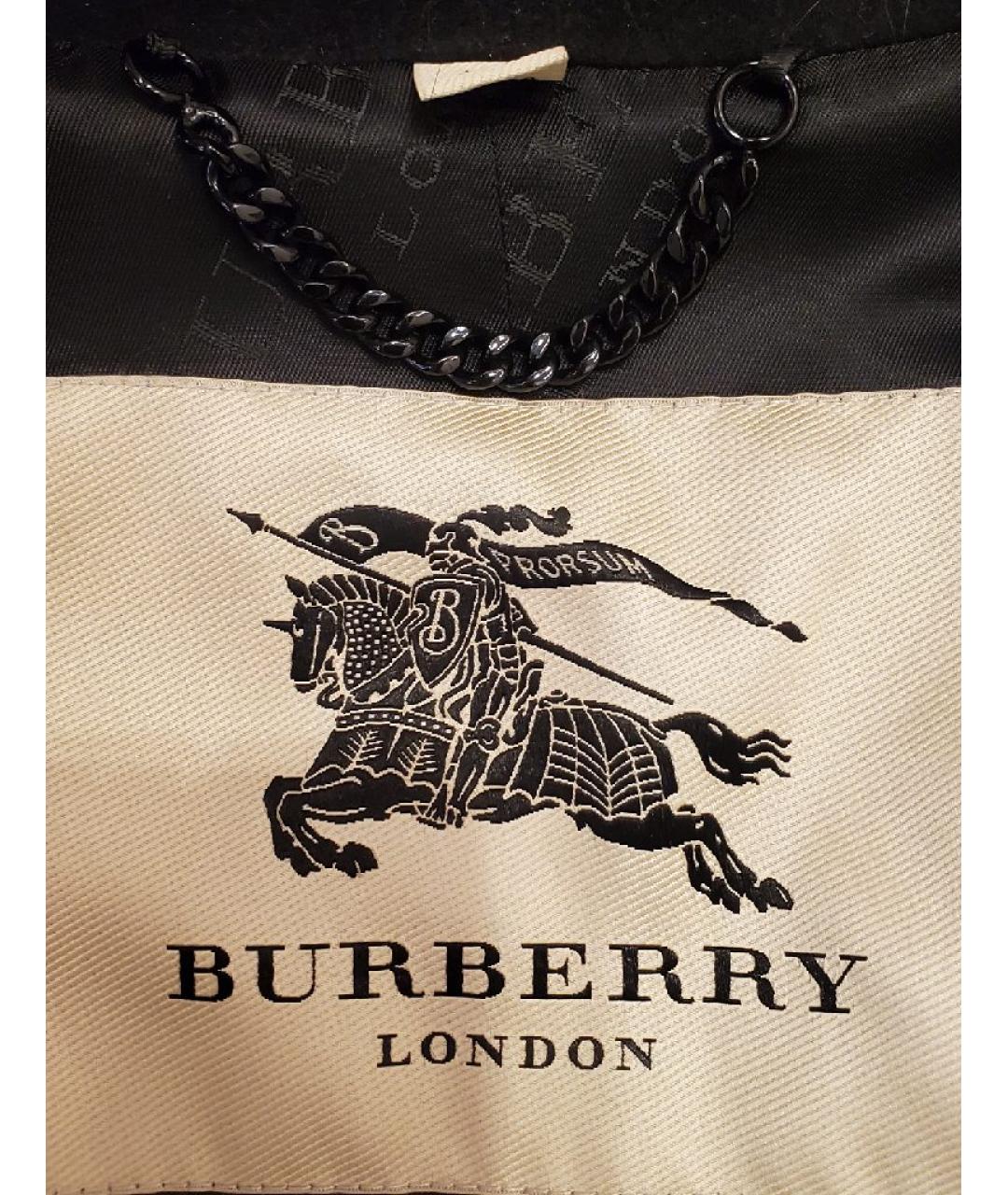 BURBERRY Черное кашемировое пальто, фото 3