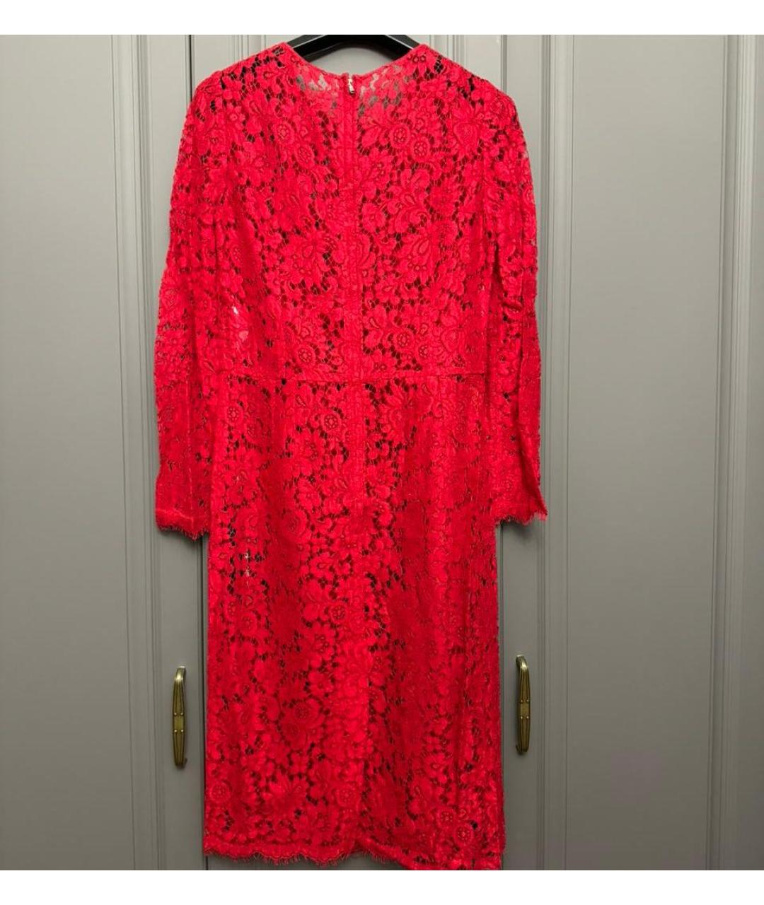 DOLCE&GABBANA Красное кружевное вечернее платье, фото 3