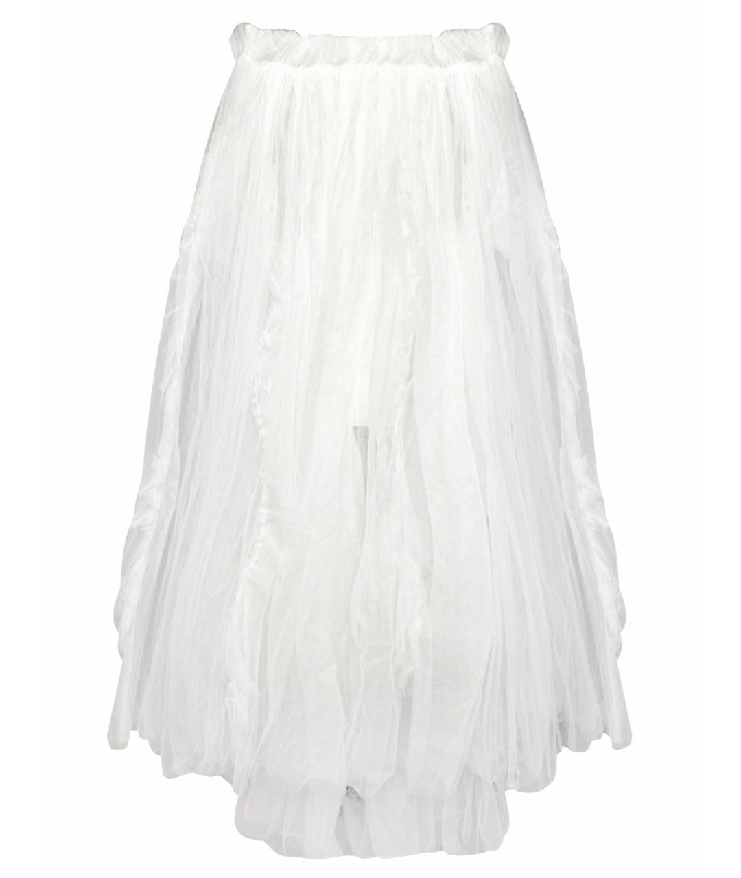 ERMANNO SCERVINO Белая сетчатая юбка миди, фото 1