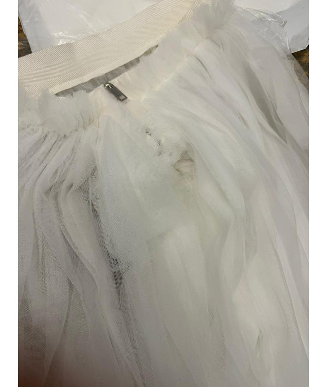 ERMANNO SCERVINO Белая сетчатая юбка миди, фото 2