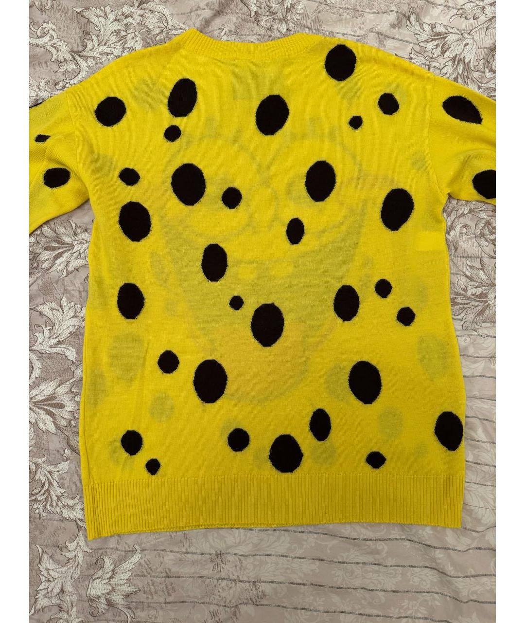 MOSCHINO Желтый шерстяной джемпер / свитер, фото 3