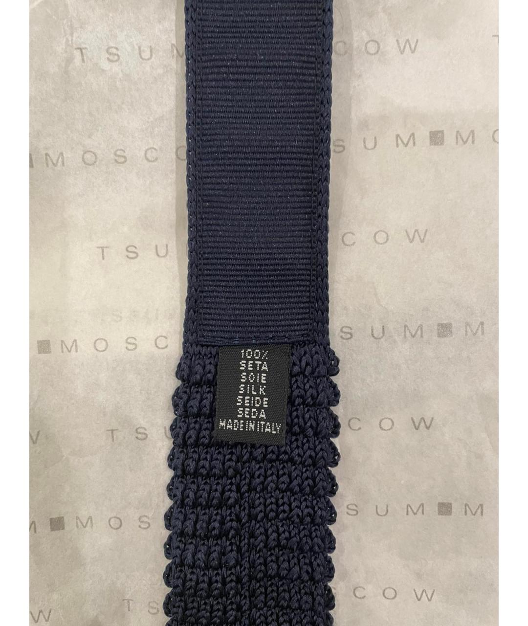 LANVIN Темно-синий шелковый галстук, фото 6