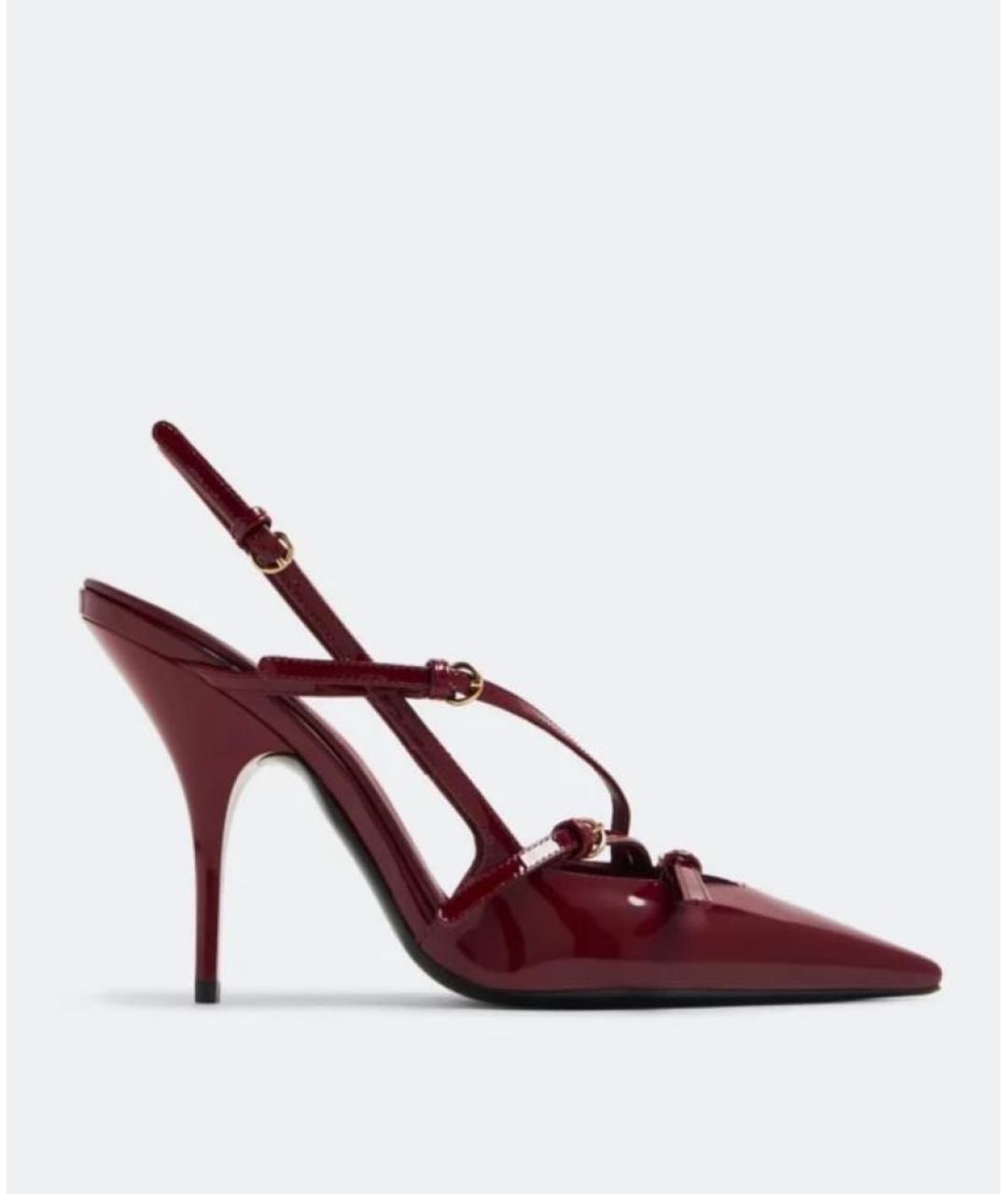MIU MIU Бордовые туфли из лакированной кожи, фото 2