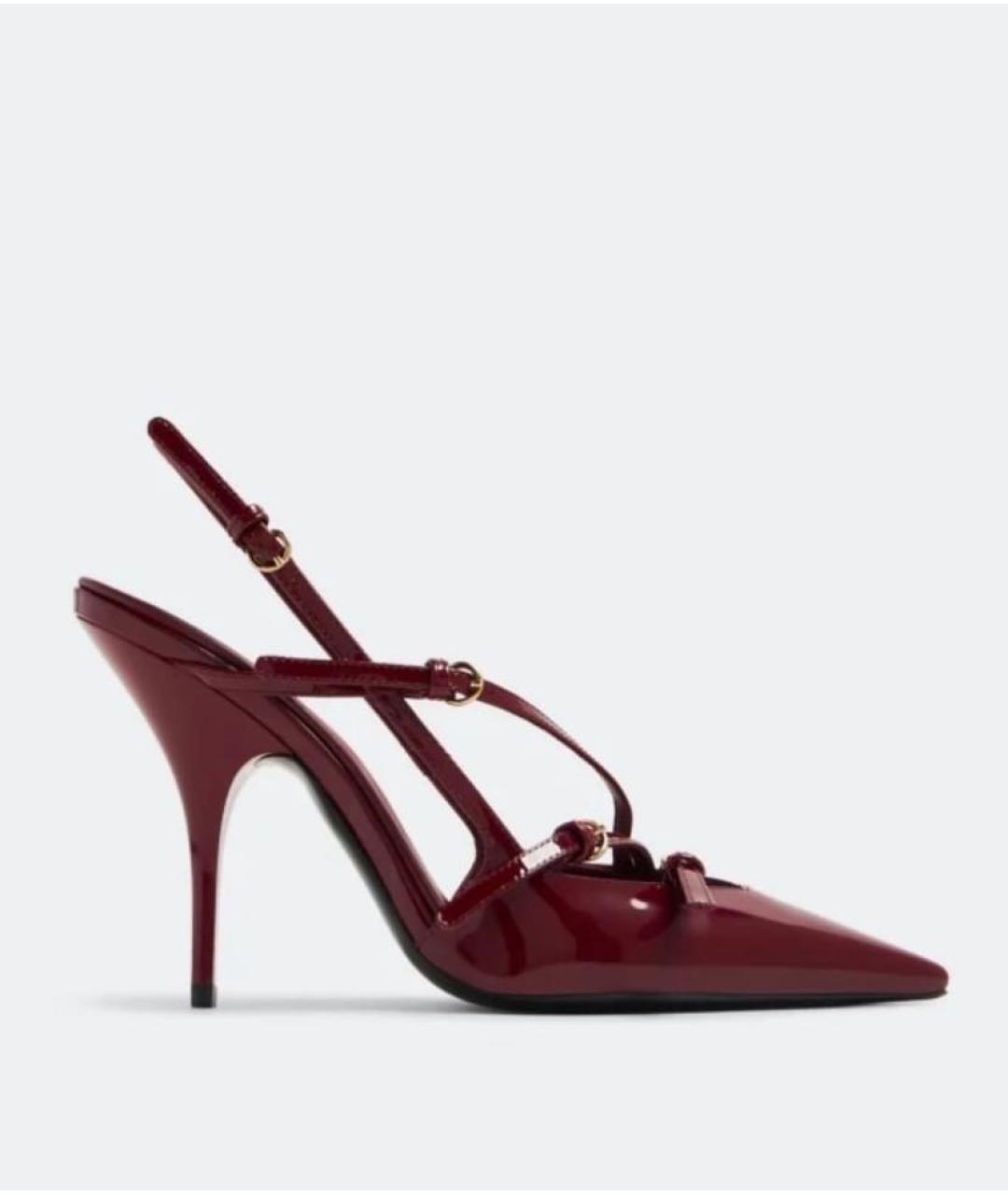 MIU MIU Бордовые туфли из лакированной кожи, фото 1
