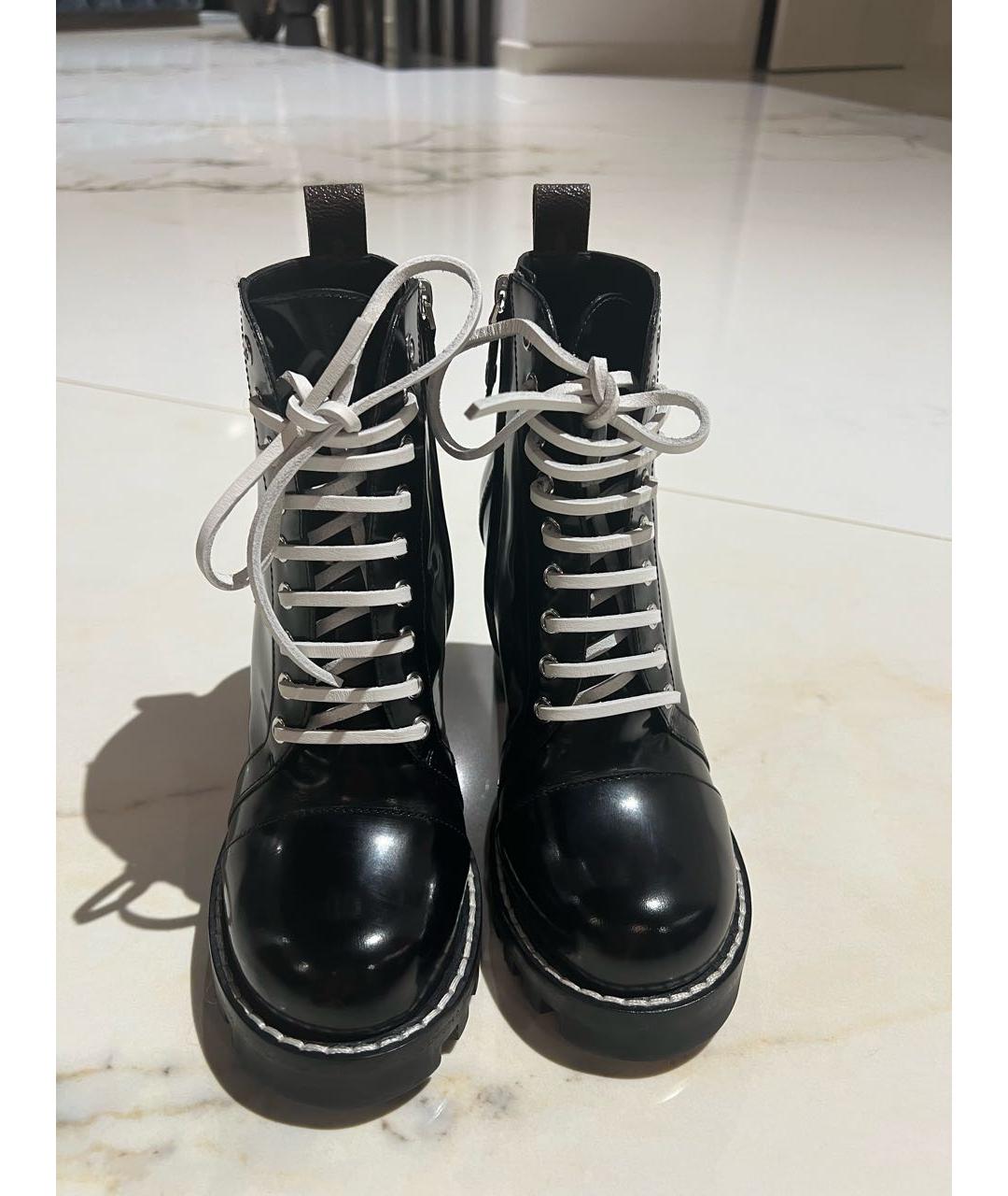 LOUIS VUITTON Черные кожаные ботильоны, фото 2