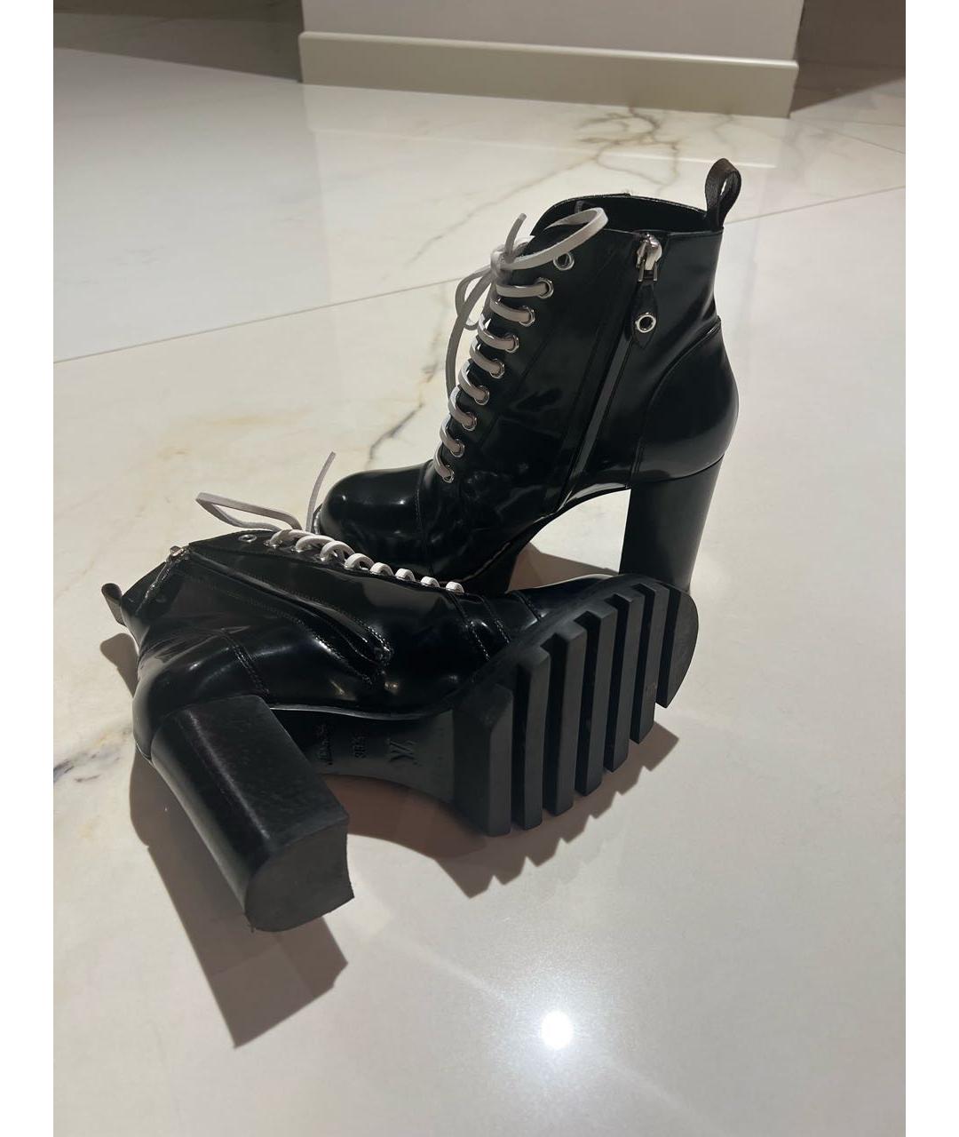LOUIS VUITTON Черные кожаные ботильоны, фото 4