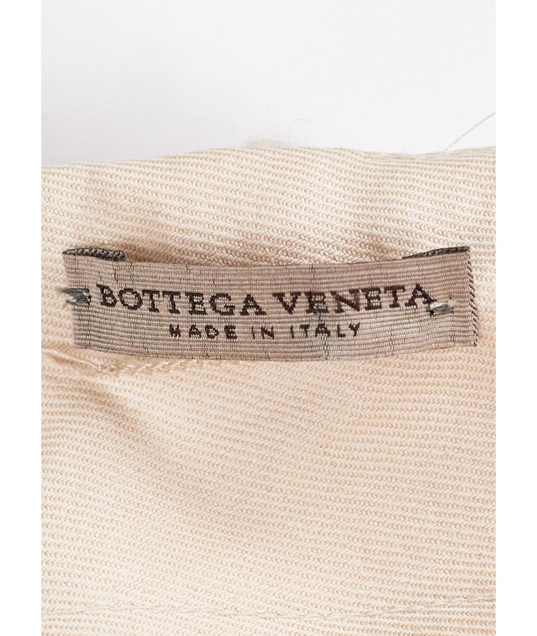 BOTTEGA VENETA Бежевая шерстяная юбка мини, фото 3