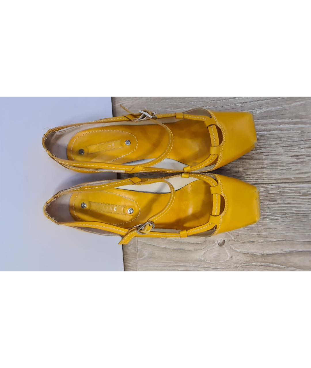 CELINE PRE-OWNED Желтые кожаные туфли, фото 2