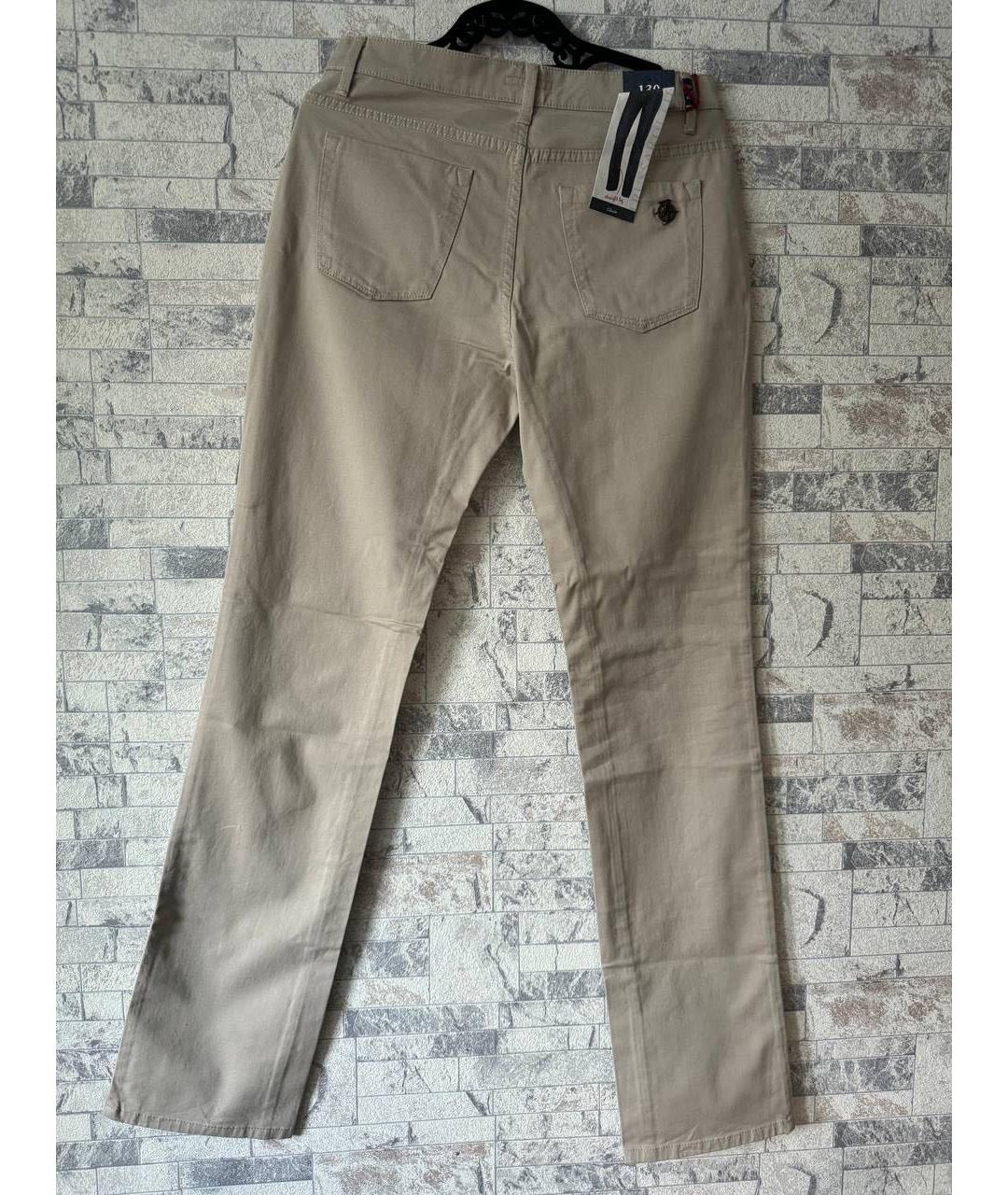 TRUSSARDI Бежевые прямые джинсы, фото 2