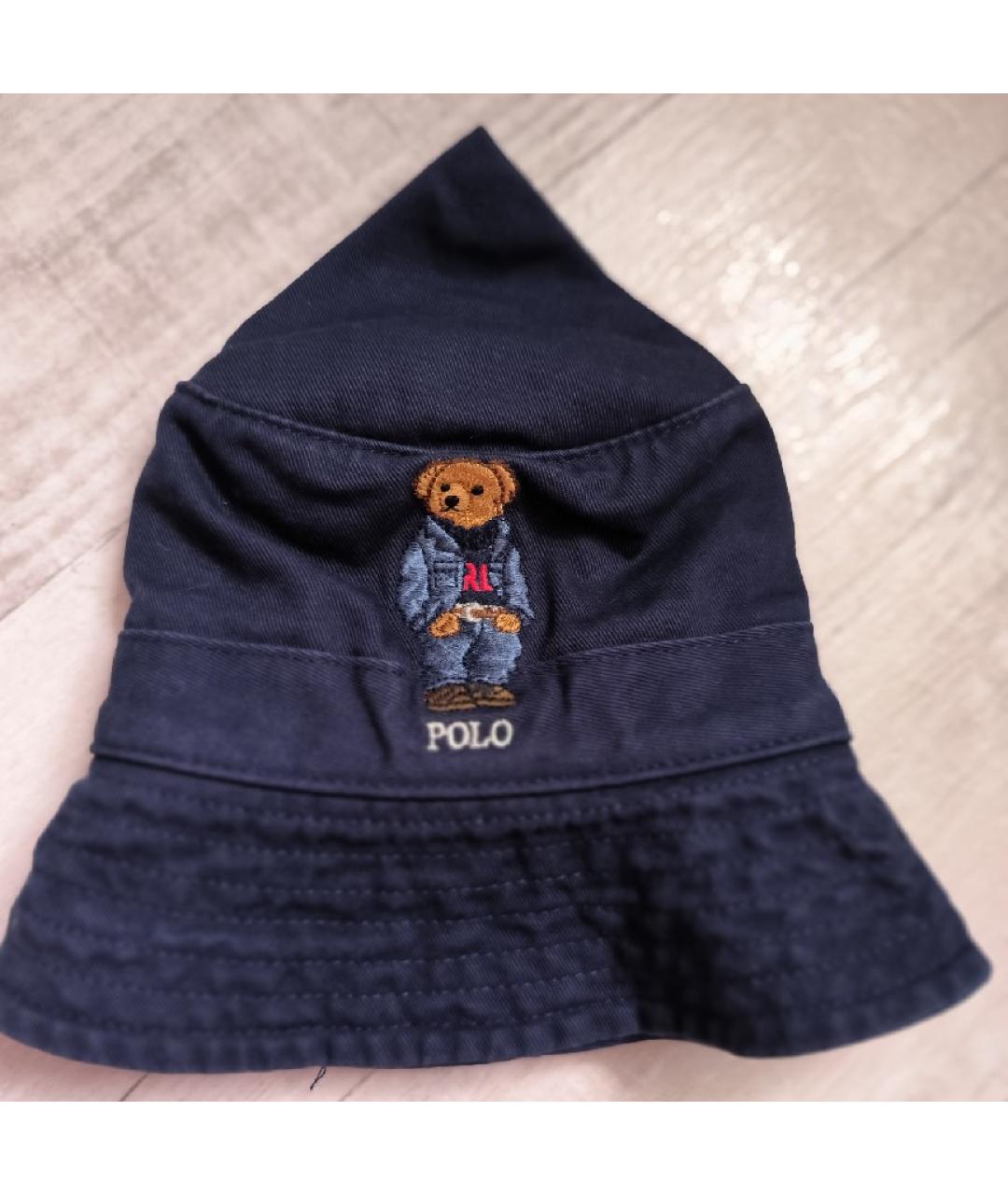 POLO RALPH LAUREN Темно-синяя хлопковая кепка/бейсболка, фото 3