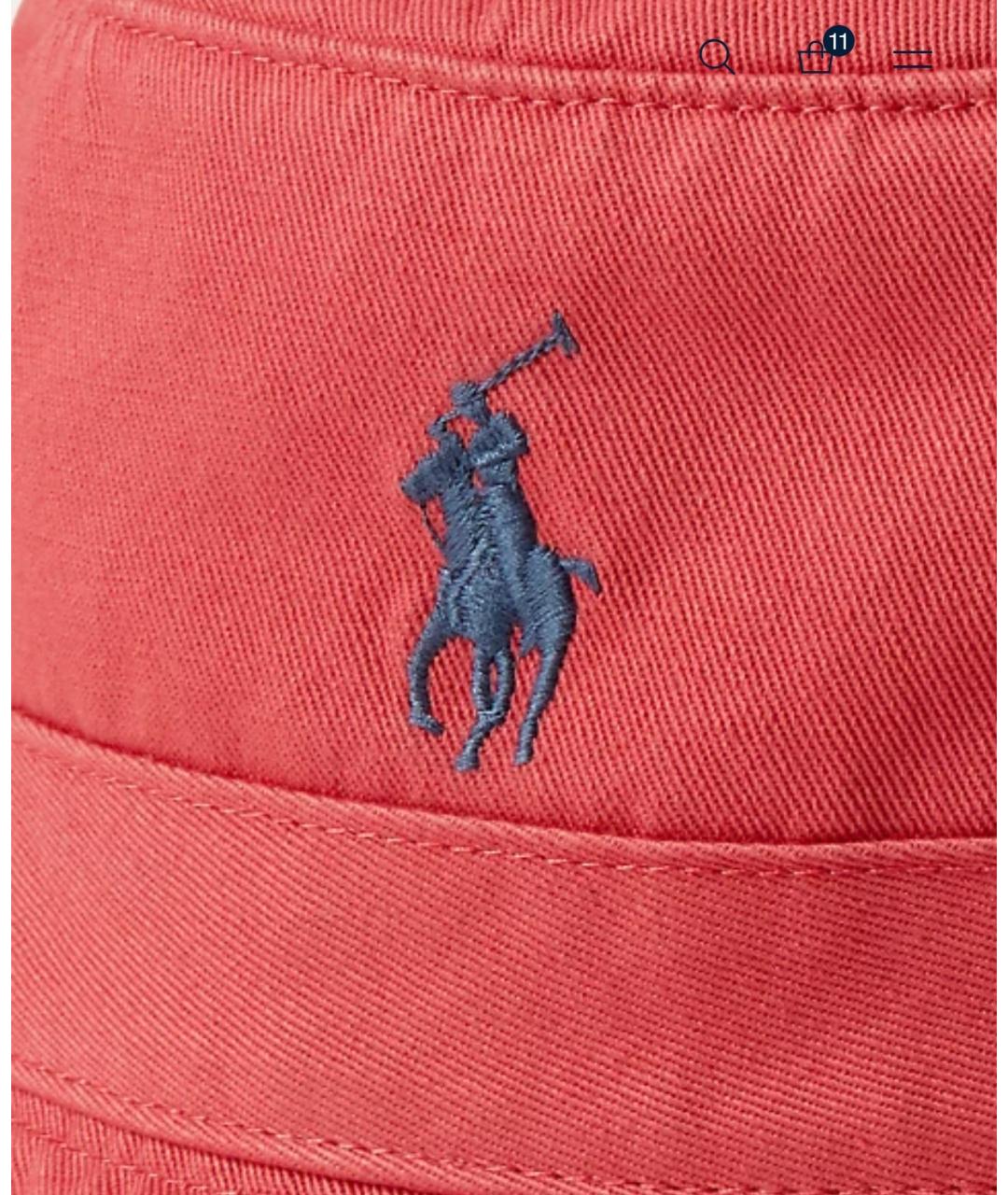 POLO RALPH LAUREN Красная хлопковая кепка/бейсболка, фото 3