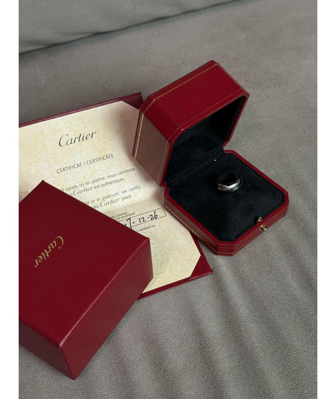 CARTIER Черное кольцо из белого золота, фото 2