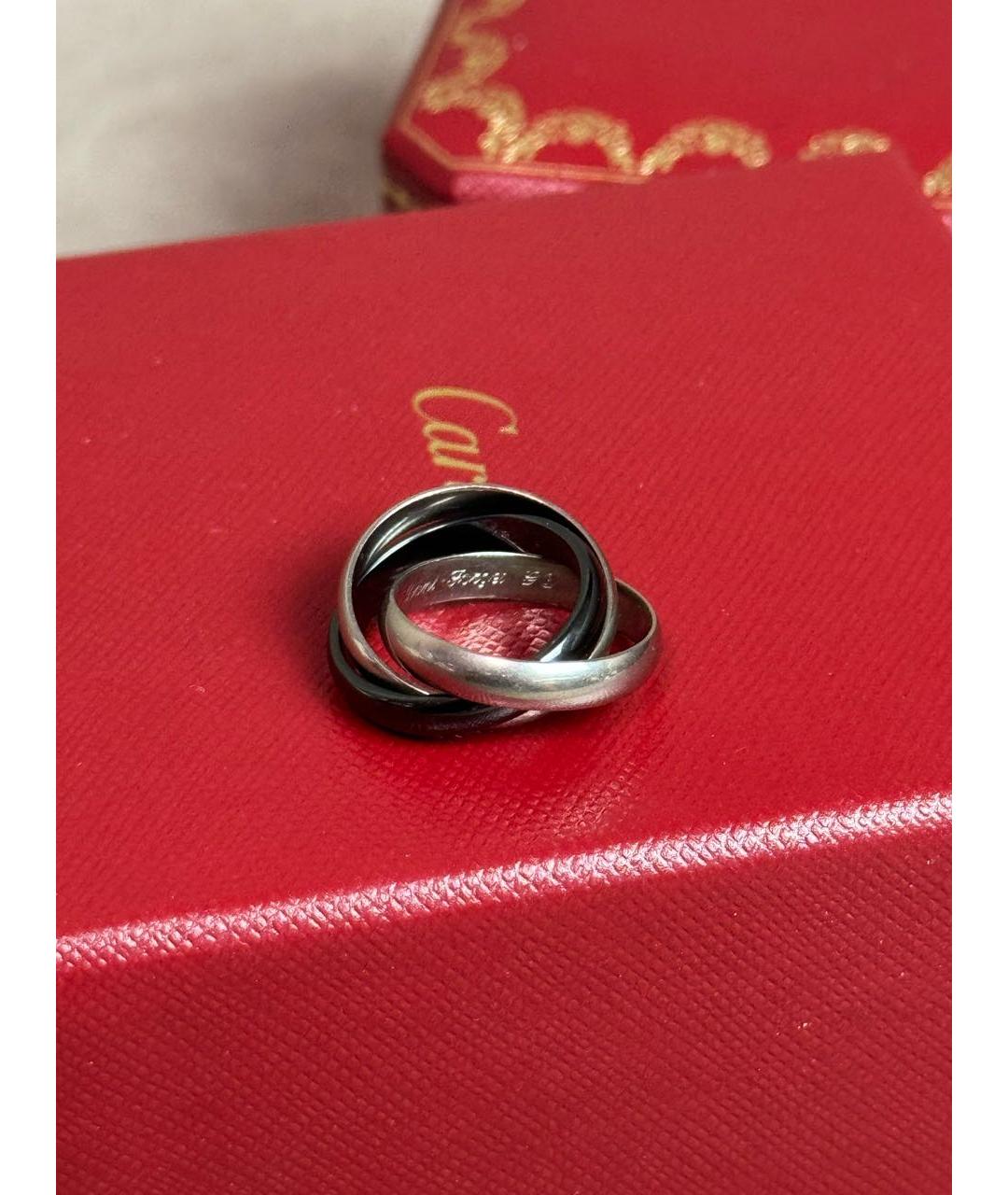 CARTIER Черное кольцо из белого золота, фото 6
