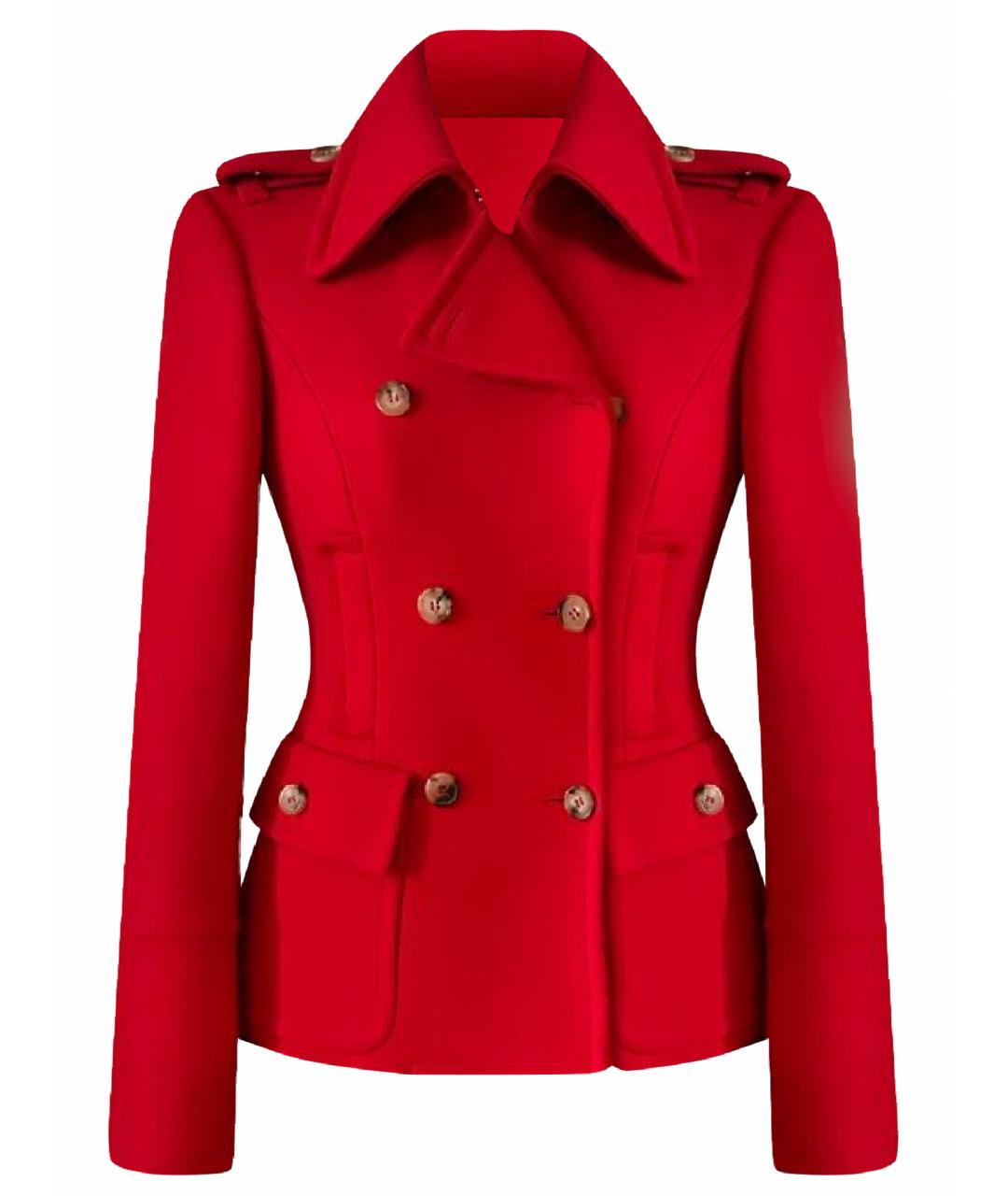 MICHAEL KORS Красное шерстяное пальто, фото 1