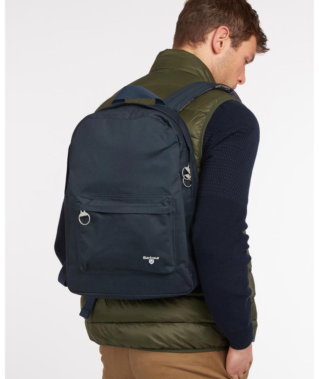 BARBOUR Темно-синий хлопковый рюкзак, фото 5