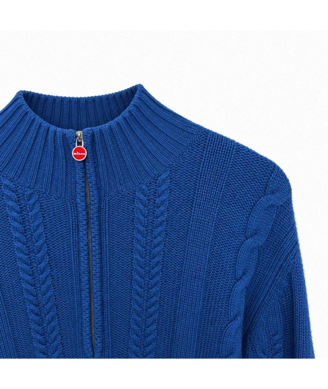 KITON Синий джемпер / свитер, фото 3