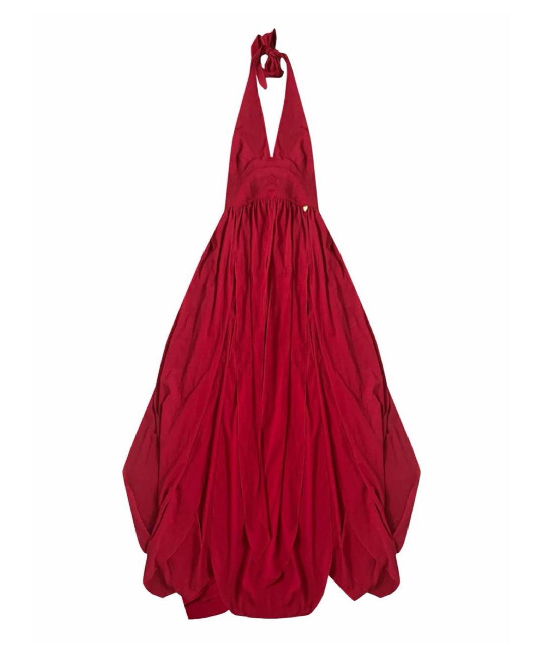 TWIN-SET Красное полиэстеровое вечернее платье, фото 1