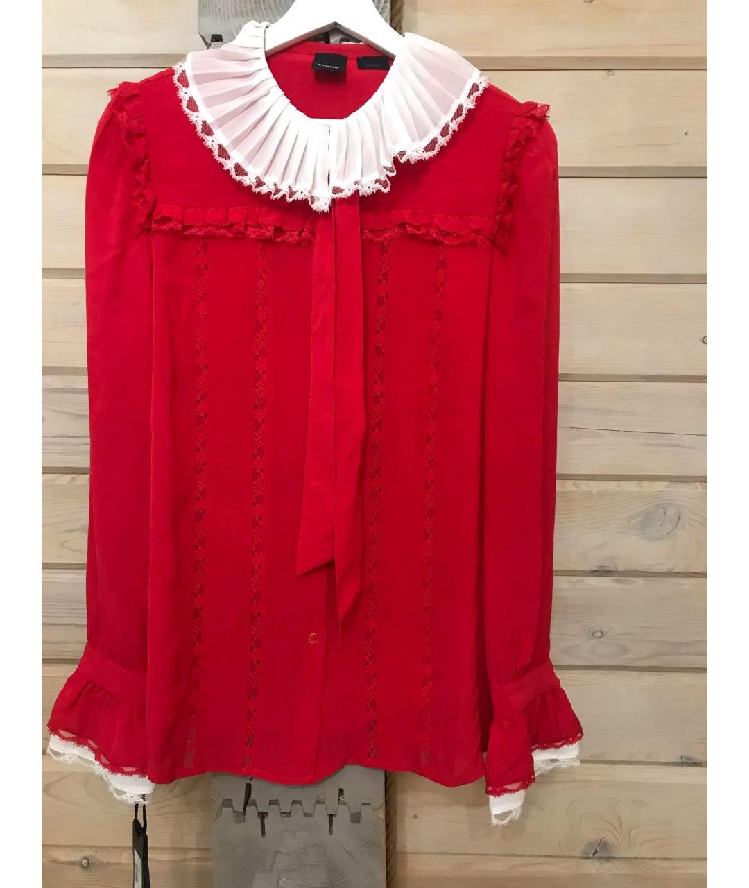 PINKO Красная вискозная блузы, фото 8