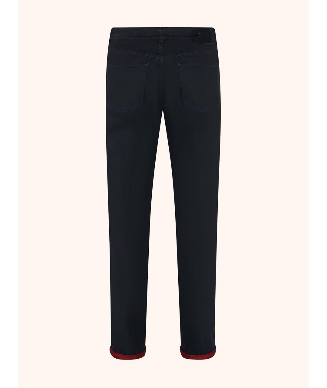 KITON Черные хлопко-эластановые прямые джинсы, фото 2